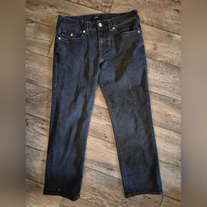 True Religion Black Straight Jeans